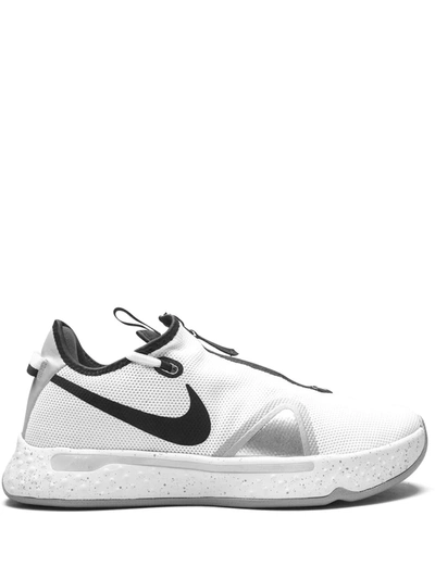 Nike Pg 4 Basketball Shoe In White,wolf Grey,black