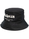 Alexander Mcqueen Mcqueen Graffiti Bucket Hat In Schwarz
