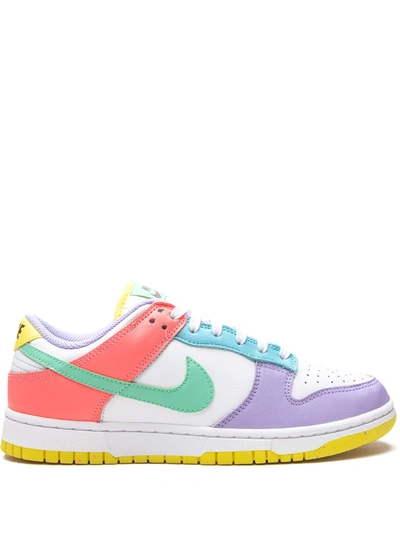 Nike Dunk Low Se - White/green Glow-sunset Pulse - Size 8 In Rosa
