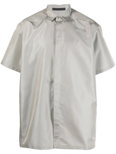 Fear Of God Grey Nylon Short Sleeve Shirt In Grey Iridescent