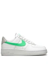 Nike Air Force 1 '07 Sneakers In White And Green Glow In White