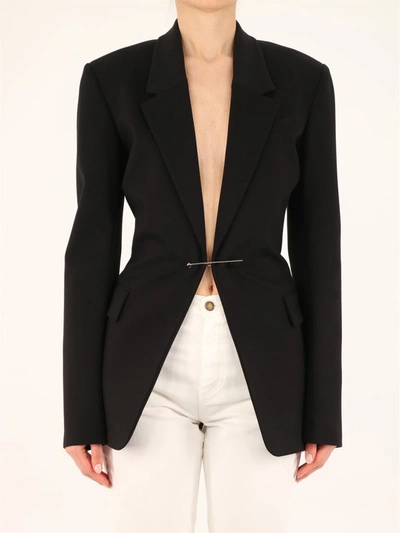 Attico Pin-fastening Suit Blazer In Black