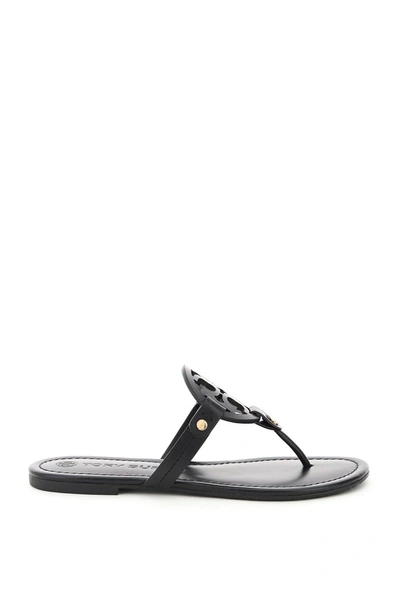 Tory Burch Miller Leather Sandals In Black  