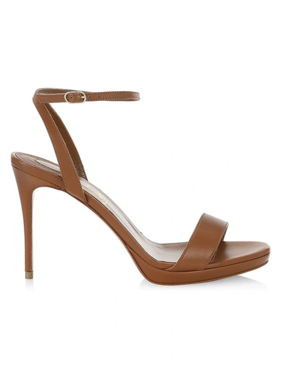 Christian Louboutin Loubi Queen 120 Leather Sandals In Nude 5