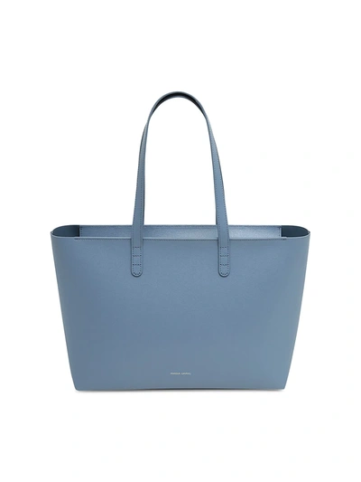 Mansur Gavriel Small Zip Leather Tote Bag In Blue