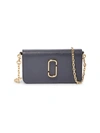 The Marc Jacobs Colorblock Leather Chain Crossbody Bag In Cylinder Grey Mul