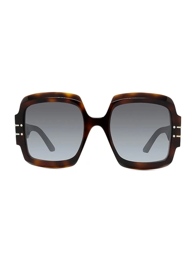 Dior Signature S1u Classic Havana Square Sunglasses