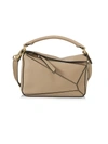 Loewe Puzzle Calfskin Small Satchel In Sand