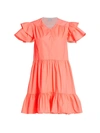 TANYA TAYLOR MARISOL RUFFLE-SLEEVE DRESS,400013815221