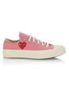 Comme Des Garçons Play Comme Des Garcons Play X Converse Chuck Taylor All Star Canvas Low-top Sneakers In Rosa