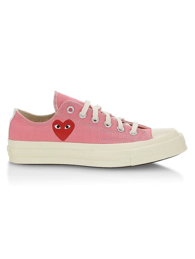 Comme Des Garçons Play Comme Des Garcons Play X Converse Chuck Taylor All Star Canvas Low-top Sneakers In Rosa