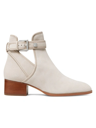 Michael Michael Kors Britton Cutout Suede Ankle Boots In Light Sand