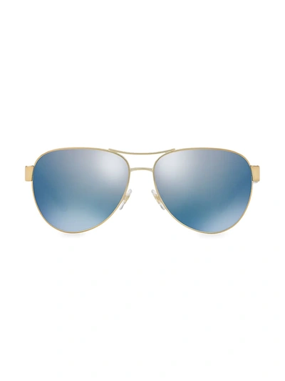 Tory Burch Aviator Shaped Sunglasses In Gold