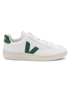 Veja Women's V-12 Logo Patch Leather Low-top Sneakers In Neutral