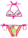 Amir Slama Printed  + Chocolix Bikini Set In 粉色