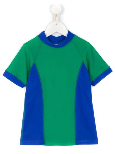 Amir Slama Panelled Swimming T-shirt In 绿色