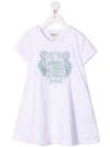 KENZO TIGER-EMBROIDERED T-SHIRT DRESS