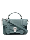 Proenza Schouler Ps1 Tiny Suede Messenger Crossbody Bag In Dark Green