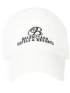 Balenciaga Logo-embroidered Cotton-twill Baseball Cap In White