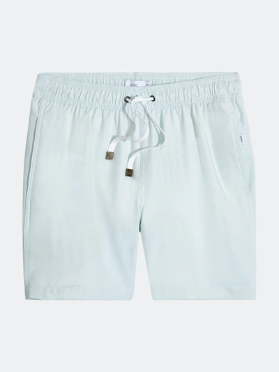 Onia Charles Mid-length Micro-gingham Swim Shorts In Blue