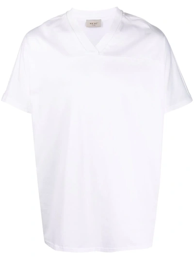 Low Brand Cotton V-neck T-shirt In Weiss