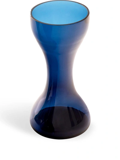 Cappellini Newson Glass Vase In Avio Blue