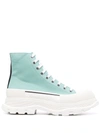 Alexander Mcqueen Blue Tread Slick High Sneakers