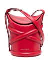 Alexander Mcqueen The Curve Bucket Shoulder Bag In Rot