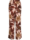 DKNY FLORAL-PRINT PALAZZO TROUSERS