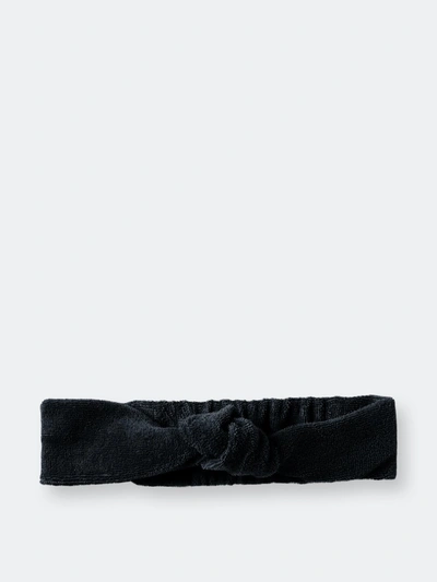 Omamimini Baby Girl Knotted Terry Headband | Black Om527