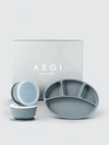 Aegi New York Silicone Suction Gift Set In Peppercorn