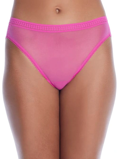 On Gossamer Gossamer Mesh Hi-cut Brief In Rose Violet