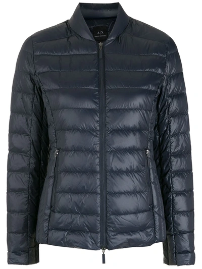 Armani Exchange Padded Jacket In Blue