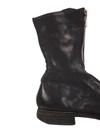 Guidi Front Zip Leather Ankle Boots In Black