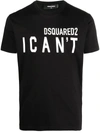Dsquared2 I Cant Cotton T-shirt In Black