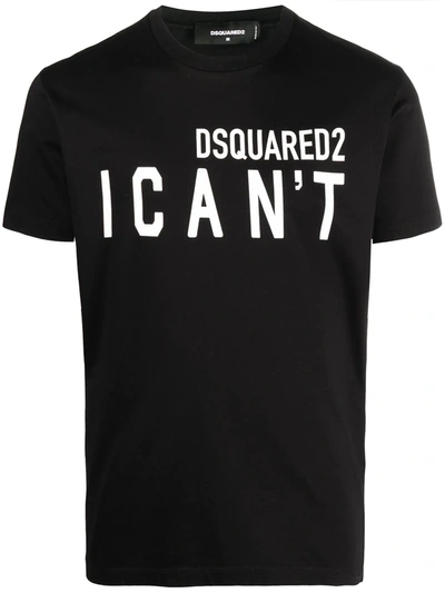 Dsquared2 I Cant Cotton T-shirt In Schwarz