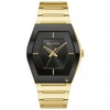 Bulova Gemini Quartz Black Dial Ladies Watch 97l164 In Black / Gold Tone