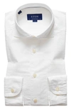 Eton Soft Casual Contemporary Fit Solid Cotton & Silk Shirt