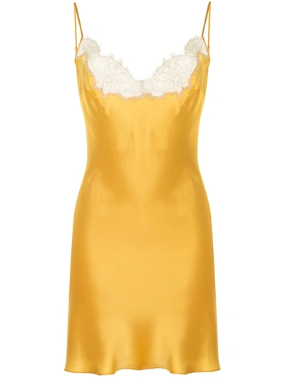 Gilda & Pearl Silk Persephone Slip Dress In Aurora,gold