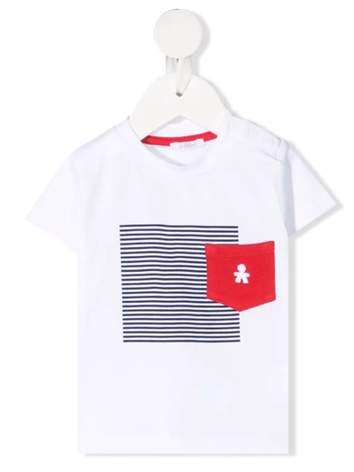 Le Bebé Enfant Babies' Logo-embroidered Cotton T-shirt In White