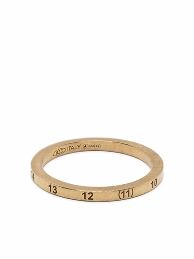 Maison Margiela Numbers-motif Ring In Gold