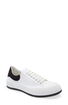 Alexander Mcqueen Deck Lace-up Plimsoll Sneakers In White/ Black