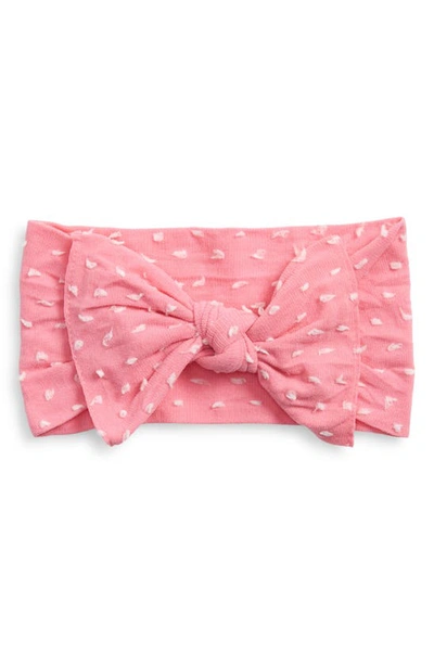 Baby Bling Babies' Bow Head Wrap In Bubblegum Dot