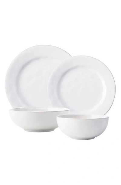 Juliska 4-piece Puro Whitewash Dinnerware Place Setting In White Wash
