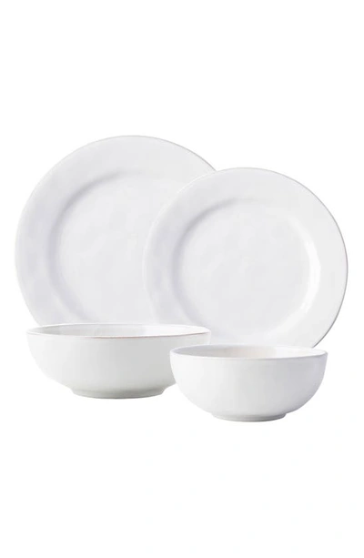 Juliska 4-piece Puro Whitewash Dinnerware Place Setting