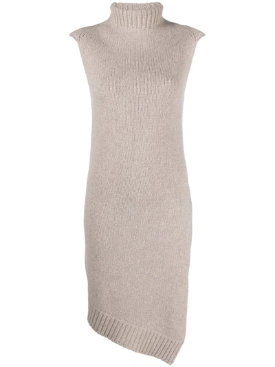Jil Sander Virgin Wool Roll-neck Vest In Grey