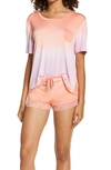 Honeydew Intimates Something Sweet Short Pajamas In Angelfish Dip-dye