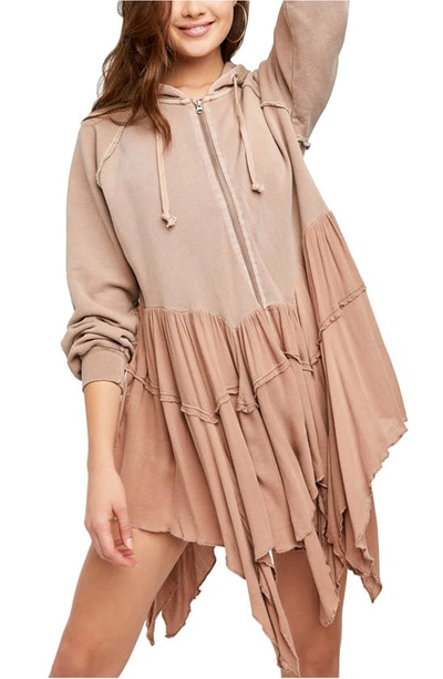 Free People Moon Dust Hooded Cardigan In Clove Bark ModeSens
