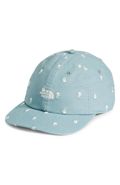 The North Face Washed Norm Denim Cap In Blue-blues