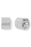 Kate Spade Wide Huggie Hoop Earrings In Silver.
